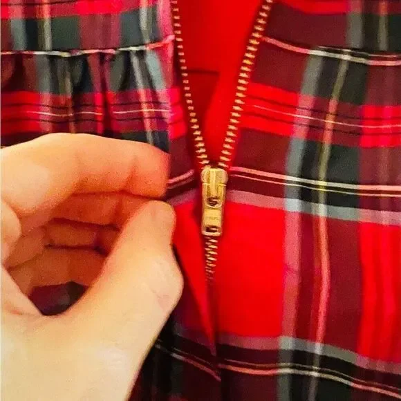 Vineyard Vines Girls' Nantucket Tartan Taffeta Dress (Size 16) - Picture 8 of 14